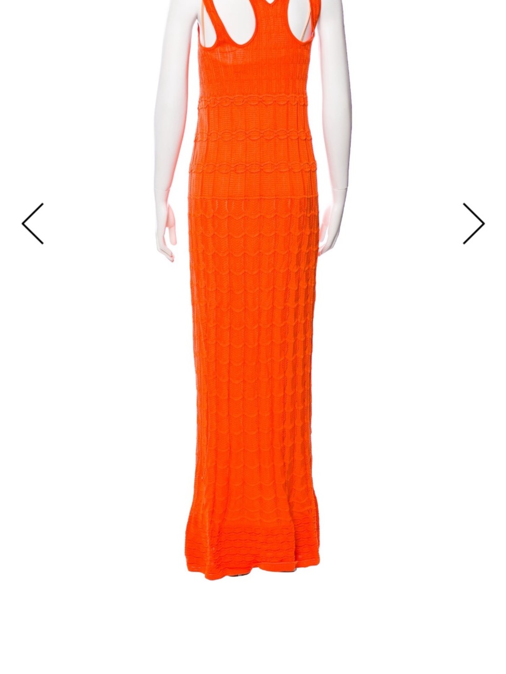 Missoni Orange Knit Maxi Dress - Picture 2 of 3